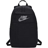 Nike NK ELMNTL BKPK-2.0 LBR Sports Backpack, Black/Black/White, 45 cm