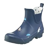 Galleria's Damen Chelsea Regenstiefel, Marineblau-Katzen und Hunde, 40.5 EU