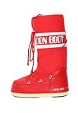 Moon Boot Damen Rote Schneestiefel, 40 EU