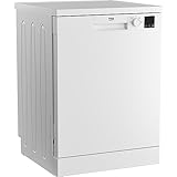 Beko DFN04321W b100 Freistehender Geschirrspüler 60 cm, 13 Maßgedecke, unterbaufähig, Halbe Beladung, Zeitvorwahl, Clean&Shine-Programm, 4 Programme, Watersafe, Weiß