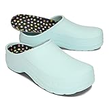 BeComfy Damen Herren Eva Clogs Bequeme Ultraleichte Gartenschuhe 35-46 EU (Hellblau, 41)