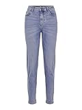 PIECES Damen Pckesia Mom Hw ANK JNS Lb142-vi Noos Bc, Dark Blue Denim, M