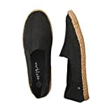 virblatt - Espadrilles Herren | 100% Hanf | Sommerschuhe Herren Espandrillos Herren Slipper Stoffschuhe Freizeitschuhe Leinenschuhe Hippie Slip on Leinenschuhe Hippie Slip on - Bequem 41 schwarz