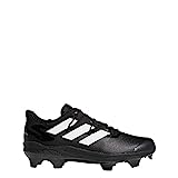 adidas Adizero Afterburner 8 Pro TPU Cleats Herren, Schwarz/Wei /Silber Metallic, 14