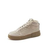 Paul Green Damen Hightop-Pauls mit Wechselfußbett, Frauen High-Top Sneaker,Warm gefüttert,Laufschuhe,schnürschuhe,mid Cut,Beige (Almond),39 EU / 6 UK