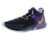 Nike Lebron Witness VII Herren Basketball Trainers DM1123 Sneakers Schuhe (UK 8.5 US 9.5 EU 43, Black University Gold Lilac 002)