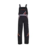 Planam Größe 66 Herren Visline Latzhose schwarz orange Zink Modell 2431