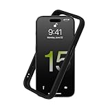 RhinoShield Bumper Case kompatibel mit [iPhone 15 Pro] | CrashGuard - Stoßdämpfende Schutzhülle im schlanken Design - 3.5 Meter Fallschutz - Schwarz