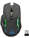 THE G-LAB Kult Caesium kabellose Gaming-Maus - High-Performance Wireless Gaming-Maus mit 7200dpi, RGB-LED, 6 Tasten, ergonomischer Gaming-Maus, kompatibel mit PC, PS4, PS5, Xbox One (KABELLOS)