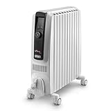 De'Longhi Dragon 4 Pro TRDX41025E Radiator, klassischer Ölradiator mit 3 Leistungsstufen, 24-h-Timer, Frostschutz- und Eco-Funktion, Sicherheitsthermostat, 2500 Watt, Weiß