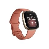 Fitbit Versa 3 Health & Fitness Smartwatch with 6-months Premium Membership Included, Built-in GPS, Daily Readiness Score and up to 6+ Days Battery, Pink Clay / Soft Gold