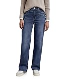 STREET ONE Damen A378315 Jeans Im Loose Fit, Mid Blue Random Washed, 34W / 30L EU