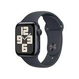 Apple Watch SE (2. Generation) GPS 40 mm Smartwatch mit Aluminiumgehäuse in Mitternacht und Sportarmband in Mitternacht (S/M). Fitness und Schlaftracker, Unfallerkennung, Herzfrequenzmesser