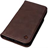 Porter Riley - Lederhülle für iPhone 11 (6.1"). Premium Echtleder Standhülle/Cover/Brieftasche mit [Karten Steckfächern] [Horizontale Standfunktion] [Strapazierfähiger Rahmen] (Schokoladenbraun)