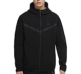 Nike Herren Tech Full Zip Sweatshirt, Black/Black, XL