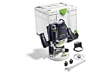 Festool Oberfräse OF 2200 EB-Plus (mit Spannzange, Spannzange, Kopierring, Spanfänger, Gabelschlüssel), im Systainer