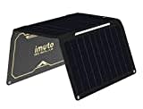 imuto 30W Tragbares Solarpanel, Wasserdichtes Solarpanel Faltbar für Powerstation, Powerbank, Laptop, Mobiltelefon, Solar ladegerät QC3.0 USB-Anschlüsse & DC-Ausgang für Outdoor Camping, Fahrradtouren