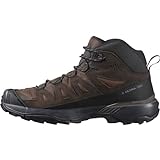 Salomon X Ultra 360 Leather Mid Gore-Tex Wasserdichte Herren Wanderschuhe, Outdoor-bereit, Grip, Schutz bei jedem Wetter, Dark Earth, 42 2/3