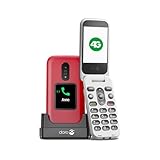 Doro 2880 4G Klapphandy für Senioren - Notruftaste - Einfach zu bedienen - Sprachgesteuerte Tasten - Bluetooth (Rot)