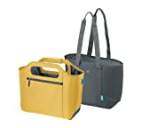 alfi ISO Bag 2in1 23 Liter, misted Yellow, Thermo-Kühltasche aus Polyester mit extra Tragetasche, isolierte Einkaufstasche für Einkäufe, Schwimmbad, Sauna, Isoliertasche, flexibel, auswaschbar