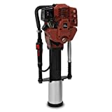 EBERTH Pfahlramme Zaunpfahl-Ramme Handramme Benzin 1,2PS (1500W, 3x Rammloch Adapter, Max. Pfahldurchmesser 100mm, 2-Takt Motor, Einzylinder, 52ccm, Metall Rahmen mit Stoßdämpfern, Koffer Inklusive)