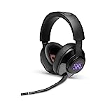 JBL Quantum 400 Over-Ear Gaming Headset – Wired 3,5 mm Klinke und USB – Mit hochklappbarem Boom Mic und QuantumSurround Sound – Schwarz