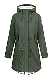 derbe Friese Tidaholm Damen Regenjacke Oliv Gefüttert 42 | Regenmantel | Frauen | mit Futter | Hamburg | Friesennerz | Warm