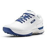 FitVille Extra Breit Golfschuhe für Herren wasserdicht Men's Golf Shoes Atmungsaktiv Trainingsschuh für Golf Weiß 42.5 EU Weit