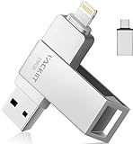 USB Stick für iPhone 256 GB MFI Lightning,Vackiit USB C Stick 3.0 Apple Zertifiziert Speichererweiterung Flash Drive Foto Stick Speicherstick für iPhone iPad iOS OTG Android Handy Mac Tablette PC