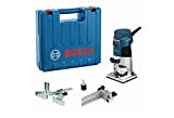 Bosch Professional Kantenfräse GKF 600 (inkl. Maulschlüssel, Parallelanschlag, Führungshilfe, Spannzangen 6+8 mm, Handwerkoffer)