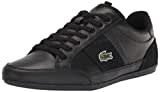 Lacoste Herren Chaymon Sneaker, Schwarz/Schwarz/Gold Leder, 42.5 EU