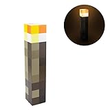 Minecraft Fackel-Licht - Offiziell lizenziert, 2 Lichtmodi, 2 Nutzungsmöglichkeiten, batteriebetrieben, Geschenk für Gamer