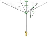 JUWEL Wäschespinne Novaplus 600 Lift (für 5-6 Wäscheladungen, Wäscheschirm mit Schutzhülle und Eindreh-Bodenhülse, Einhand-Automatik, stufenlose Höhenverstellung) 30091