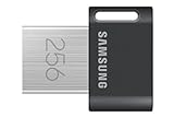 Samsung FIT Plus USB-Stick Typ-A, 256 GB, 400 MB/s Lesen, 110 MB/s Schreiben, kompakter USB 3.1 Speicherstick mit Schlüsselring, Gray, MUF-256AB/APC