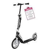 HUDORA BigWheel Air 230 Scooter - Tretroller mit/ohne Handbremse - Stabiler Aluminium-Roller mit Luftbereifung - Höhenverstellbarer Cityroller für bis zu 120kg