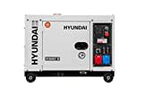 HYUNDAI Silent Diesel Generator, Stromerzeuger mit 7.9kVA (400V) / 6.0kW (230V), Notstromaggregat für Baustellen, Stromgenerator, Stromaggregat (DHY8600SE-T mit 230V/400V Anschlüssen)