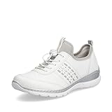 Rieker Damen Low-Top Sneaker L3259, Frauen Halbschuhe,straßenschuhe,Strassenschuhe,Sportschuhe,Freizeitschuhe,Turnschuhe,Weiss (80),38 EU / 5 UK