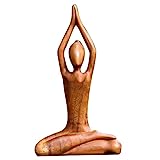 FIYSON Frau Skulptur Yoga-Pose Figur,Body Talk Skulptur Yoga,Polyresin Yoga-Statuen Mädchen Arts Deko Heim Tisch Dekorative für Wohnzimmer Schlafzimmer Büro Geschenk für Yoga-Liebhaber,18cm (Stil 2)