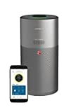 Hoover H-PURIFIER 500 Luftreiniger – mit HEPA-13 Filter für gute Luftqualität – Luftmesser mit CO-Warnsystem – mit Diffusor-Funktion – mit App & LED-Display steuerbar, für Räume bis 110 m² [HHP55CA]