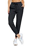 Libin Jogginghose Damen - Jogging Hose Sporthose Frauen| Sweatpants Slim Fit Freizeithose Lang| Fitness Trainingshose High Waist| Jogger Pants mit Taschen, Schwarz, S