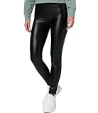 Nur Die Leggings in Leder-Optik Relax & Go Kunstleder High Waist Treggings mit weicher Innenseite & Bund Damen