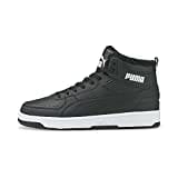 PUMA Unisex Rebound Joy Fur Sneaker, Black White, 43 EU