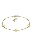 Elli Armband Damen mit Smiling Plättchen Trend Blogger in 925 Sterling Silber