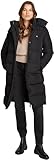 Calvin Klein Damen Mantel Long Puffer mit Kapuze, Schwarz (Ck Black), S