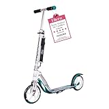 Hudora Roller für Erwachsene – Klappbarer Erwachsenen-Roller, höhenverstellbar, HUDORA BigWheel 205 Scooter - Stabiler Aluminium-Roller