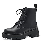 Tamaris Damen Combat Boots, Frauen Stiefeletten,TOUCHit-Fußbett,schnürstiefel,Boots,Stiefel,Bootee,Booties,halbstiefel,Black Uni,36 EU