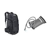 EVOC Rucksack FR Tour Backpack HYDRATION BLADDER 2L Trinkblase für den Rucksack (30 L Stauraum, Größe: 58 x 27 x 19 cm, Rückenprotektor, ergonomischer Hüftgurt), Schwarz/Carbon Grau