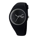 Ravel - Unisex Slim Comfort Fit Contrast-Uhr mit Silikonarmband - Analog Quarz - R1804.31 - Schwarz/Grau