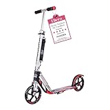 HUDORA BigWheel 205 Scooter - Stabiler Aluminium-Roller - Höhenjustierbarer & zusammenklappbarer Cityroller mit Ständer - Sportlicher Kinder- & Erwachsenenroller für bis zu 100kg