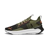 PUMA Unisex Softride Symmetry Fuzion Road Running Shoe, Olive Black-Flame Flicker, 40 EU